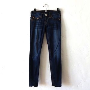 True Religion Dark Wash Blue Skinny Jeans